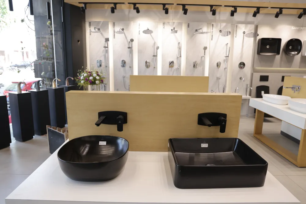 Large-format marble-look tiles at BGH Bathinda